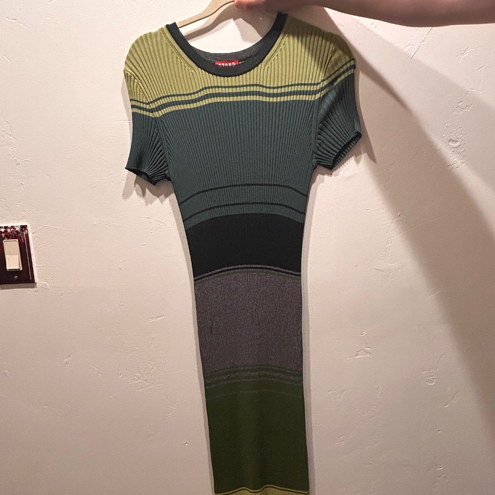 Staud Green Bodycon Dress